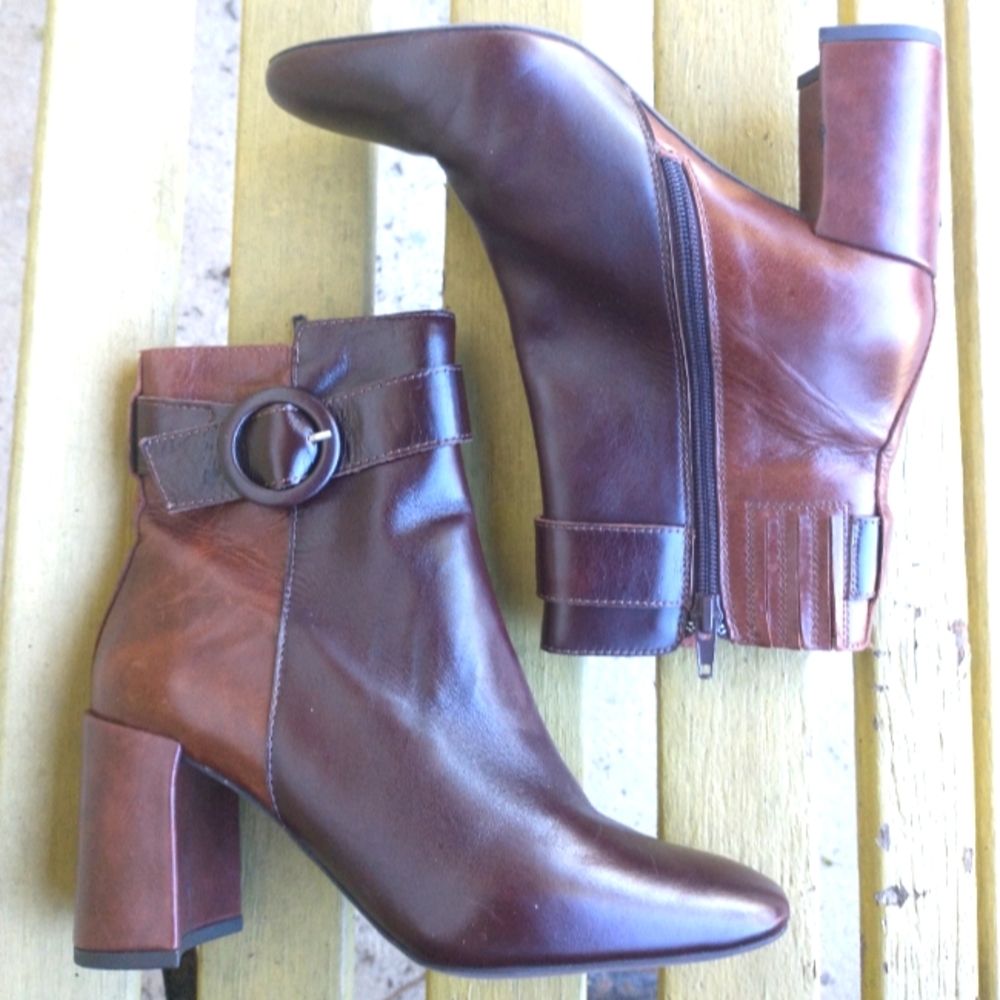 Jeffery Campbell Two Tone Brown Booties